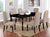 Furniture Of America Hilma Espresso/Beige Transitional 7-Piece Dining Table Set Model CM3738T-7PC