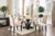 Furniture Of America Elfredo White/Antique Black Rustic 5-Piece Round Dining Table Set Model CM3755RT-5PC-IV