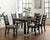 Furniture Of America Lynn Lake Black/Distressed Dark Oak Transitional 7-Piece Dining Table Set Model CM3783T-7PC