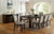 Furniture Of America Caterina Dark Walnut/Beige Contemporary 7-Piece Dining Table Set Model CM3784T-7PC