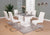 Furniture Of America Eva White/Clear Contemporary 7-Piece Dining Table Set Model CM3917T-7PC-8371WH