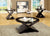 Furniture Of America Orbe Espresso Contemporary 3-Piece Table Set (1C + 2E) Model CM4006-3PK-SET