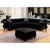 Furniture Of America Jolanda Black Glam Sectional, Black Model CM6158BK-SET
