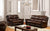 Furniture Of America Turton Brown Transitional Sofa + Love Sea Table + Chair Model CM6191-3PC