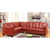 Furniture Of America Peever Mahogany Red Contemporary Sectional, Mahogany Red Model CM6268RD-SET
