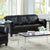 Furniture Of America Pierre Black Contemporary Sofa, Black Model CM6717BK-SF-PK