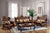 Furniture Of America Jericho Brown/Dark Oak Traditional Sofa + Loveseat Model CM6786-2PC