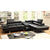 Furniture Of America Kemina Black Contemporary Sectional, Black Model CM6833BK-SET