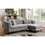 Furniture Of America Goodwick Light Gray Mid-Century Modern Sectional Model CM6947-SECT