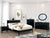 Furniture Of America Lennart Black Mid-Century Modern 4-Piece Full Bedroom Set With Oval Mirror Model CM7386BK-F-4PC-MO