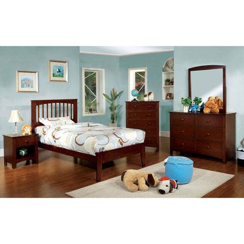 Furniture Of America Pine Brook Cherry Transitional 4-Piece Twin Bedroom Set Model CM7908CH-T-7905-4PC