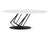 Modrest Corbett Modern High Gloss White with Frosted Glass Dining Table