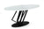 Modrest Corbett Modern High Gloss White with Frosted Glass Dining Table