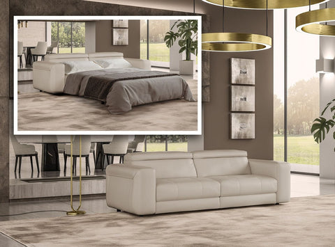 Coronelli Collezioni Icon Modern Italian Leather Sofa Bed