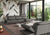 Coronelli Collezioni Milano Italian Modern Leather Grey Reversible Sectional Sofa