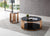 Modrest Bryce Modern Smoked Glass & Rosegold Round Coffee Table