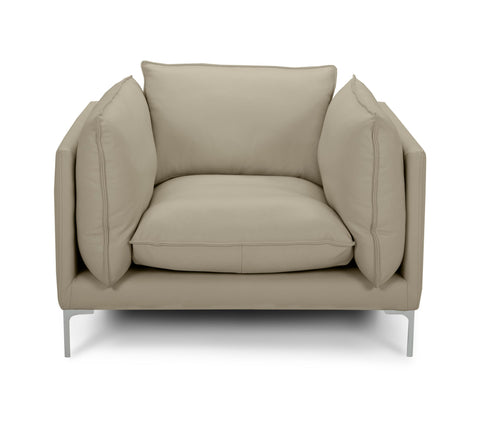 Divani Casa Harvest Modern Taupe Full Leather Chair