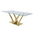 ACME Barnard Clear Glass & Mirrored Gold Finish Dining Table Model DN00219
