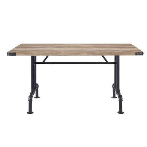 ACME Edina Oak & Sandy Black Finish Dining Table Model DN01057