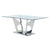 ACME Azriel Clear Glass & Mirrored Silver Finish Dining Table Model DN01191