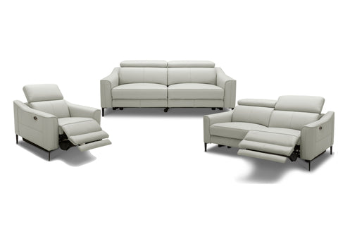 Divani Casa Eden Modern Grey Leather Sofa Set