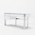 Modrest Fauna Modern White High Gloss & Stainless Steel Desk