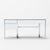 Modrest Fauna Modern White High Gloss & Stainless Steel Desk
