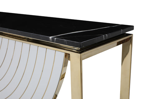 Modrest Flavio Gold & Marble Console Table