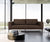 Divani Casa Jada Modern Brown Fabric Sofa