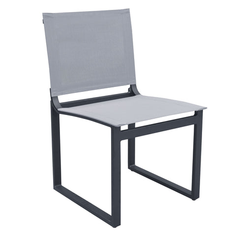 Divani Casa Kayak Modern Outdoor Dark Charcoal Dining Chair (Set of 2)