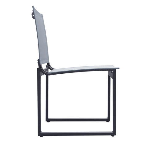 Divani Casa Kayak Modern Outdoor Dark Charcoal Dining Chair (Set of 2)