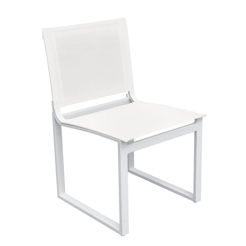 Divani Casa Kayak Modern Outdoor White Dining Chair (Set of 2)