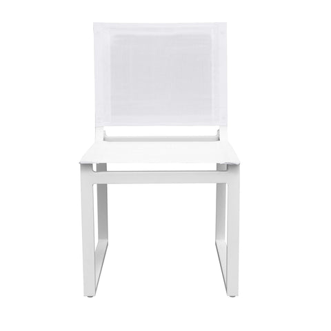 Divani Casa Kayak Modern Outdoor White Dining Chair (Set of 2)