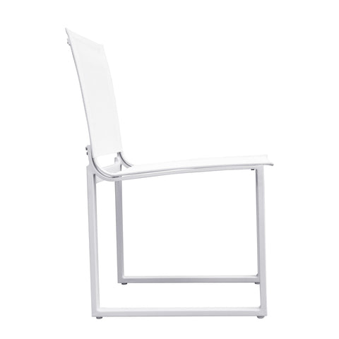Divani Casa Kayak Modern Outdoor White Dining Chair (Set of 2)