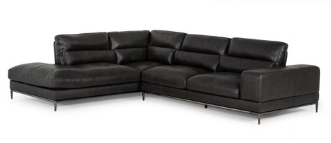 Divani Casa Kudos Modern Dark Grey LAF Chaise Sectional Sofa