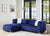 ACME Syxtyx Blue Velvet Sectional Sofa Model LV00333