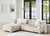 ACME Syxtyx Beige Velvet Sectional Sofa Model LV00334