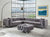 ACME Wugtyx  Dark GrayVelvet Sectional Sofa Model LV00335