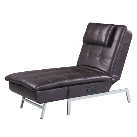 ACME Padilla Brown Fabric  Chaise Model LV00825