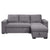 ACME Jacop Dark Gray Fabric Sectional Sofa Model LV00969