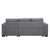 ACME Jacop Dark Gray Fabric Sectional Sofa Model LV00969
