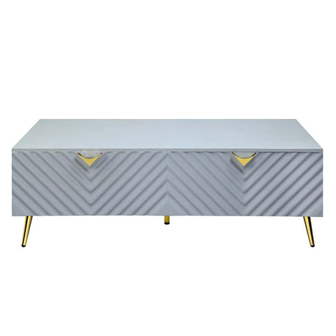 ACME Gaines Gray High Gloss Finish Coffee Table Model LV01135