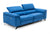 Divani Casa Maine Modern Royal Blue Fabric Sofa with Electric Recliners