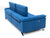 Divani Casa Maine Modern Royal Blue Fabric Sofa with Electric Recliners