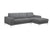 Divani Casa Forli Modern Grey Fabric Right Facing Sectional Sofa