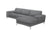 Divani Casa Forli Modern Grey Fabric Right Facing Sectional Sofa