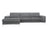 Divani Casa Forli Modern Grey Fabric Left Facing Sectional Sofa