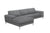Divani Casa Forli Modern Grey Fabric Left Facing Sectional Sofa