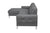 Divani Casa Forli Modern Grey Fabric Left Facing Sectional Sofa