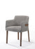 Modrest Jordan Modern Walnut & Grey Dining Set